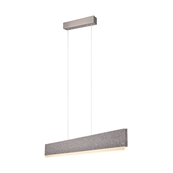 Szürke LED függőlámpa hangvezérléssel-mobil alkalmazás vezérléssel, textil búrával Cicara – CINQUE-image-1