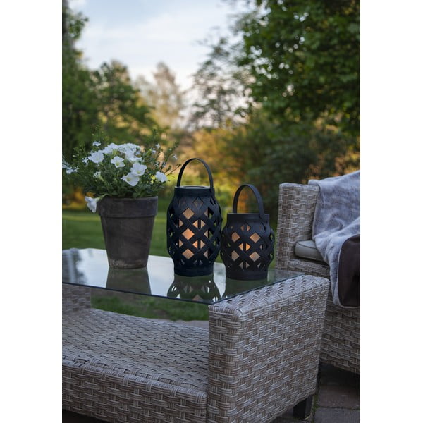 Flame Lantern fekete lámpás, magasság 23 cm - Star Trading-image-3
