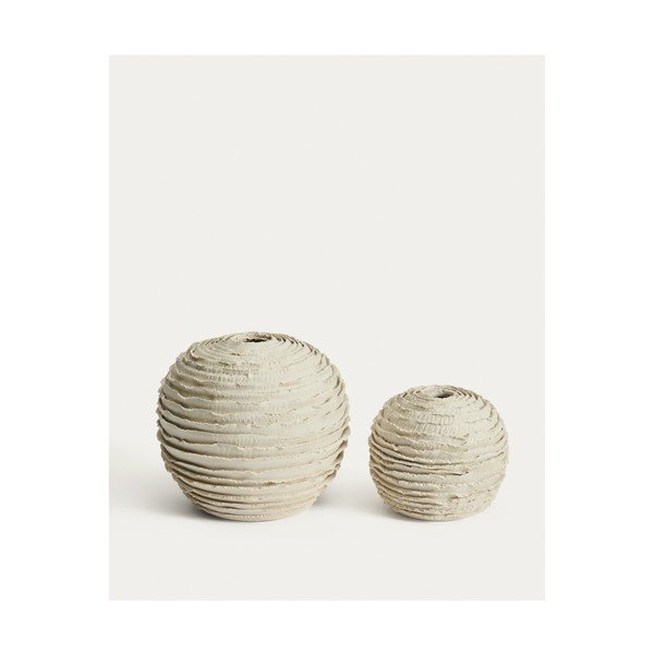 Krémszínű kerámia kézzel készített váza (magasság 21 cm) Evania – Kave Home-image-3