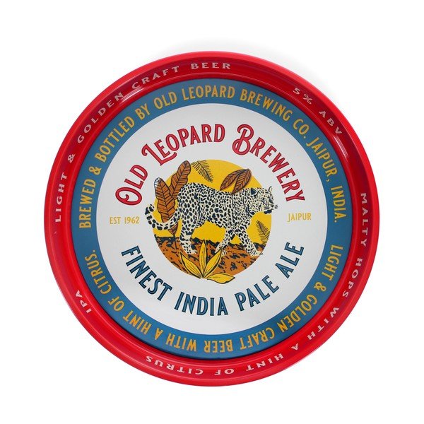 Fém tálca ø 33 cm Old Leopard Brewery – Rex London