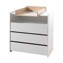 Fehér borovi fenyő alacsony gyerek komód pelenkázó feltéttel 90x106 cm KIDDY – Vipack