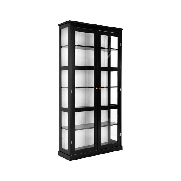 Fekete MDF tálalószekrény 98x193x34 cm Wilma – Ellos Home