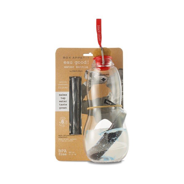 Eau Good piros szűrőpalack aktív szénnel, 800 ml - Black + Blum-image-1