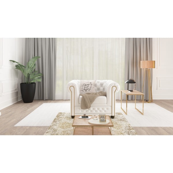 Fehér bőrutánzat fotel York – Ropez-image-3