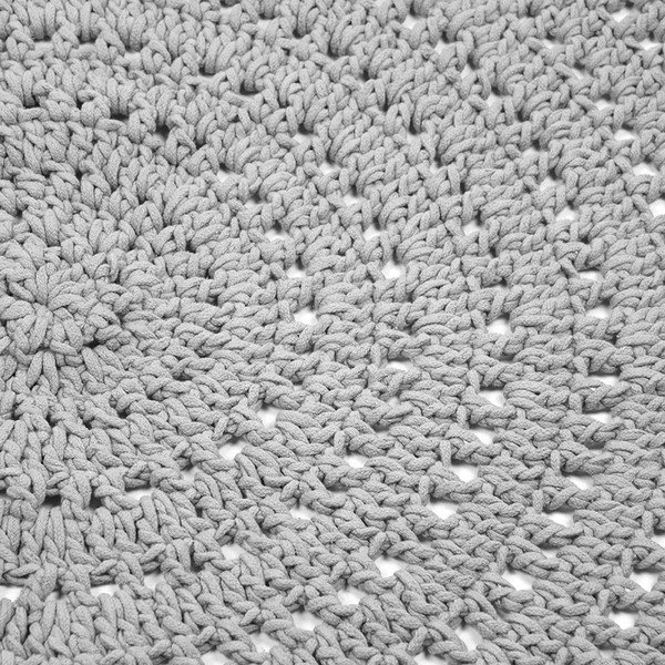Knitted szürke kenderrost szőnyeg, ⌀ 150 cm - LABEL51-image-1