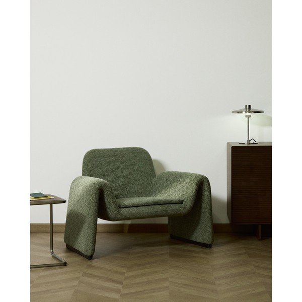 Zöld zsenília fotel Melvia – Kave Home-image-1