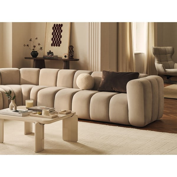 Kék zsenília moduláris sarokkanapé Lupine – Micadoni -image-4