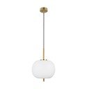 Fehér-sárgaréz színű üveg függőlámpa ø 30 cm Lato – Nova Luce