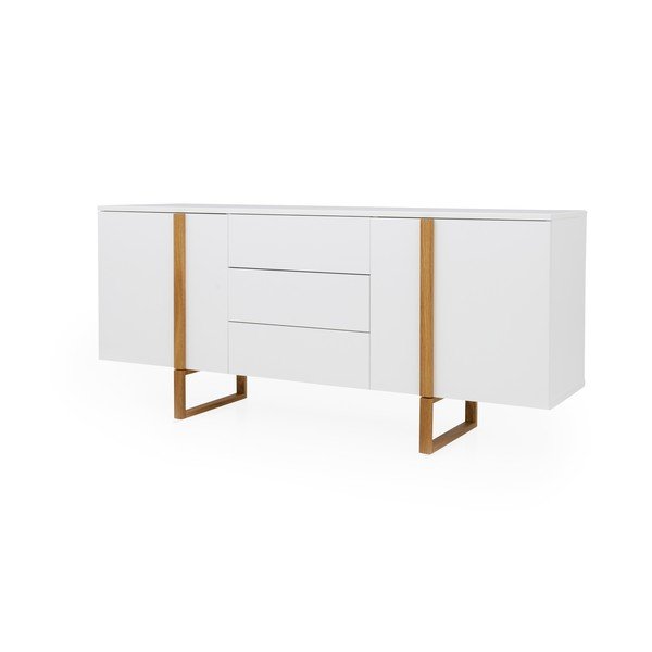 Birka fehér komód tölgyfa lábakkal, 176,5 x 78 cm - Tenzo-image-2