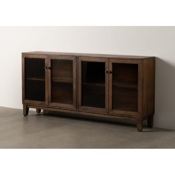 Barna mangófa tálalószekrény 180x87x35 cm Ravi – Ixia-image-1