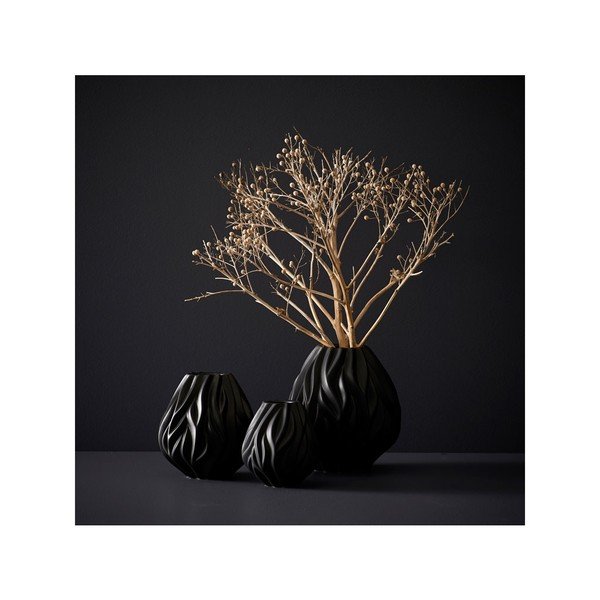 Flame fekete porcelán váza, magasság 15 cm - Morsø-image-1