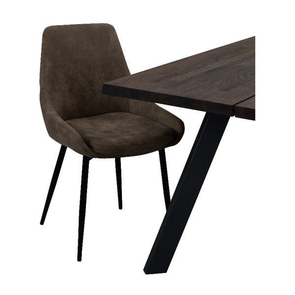 Sierra barna párnázott étkezőszék - Rowico-image-3