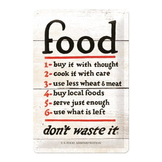 Food Rules dekorációs falitábla - Postershop