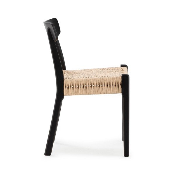 Fekete kaucsukfa étkezőszék szett 2 db-os Biel – MOME-image-4