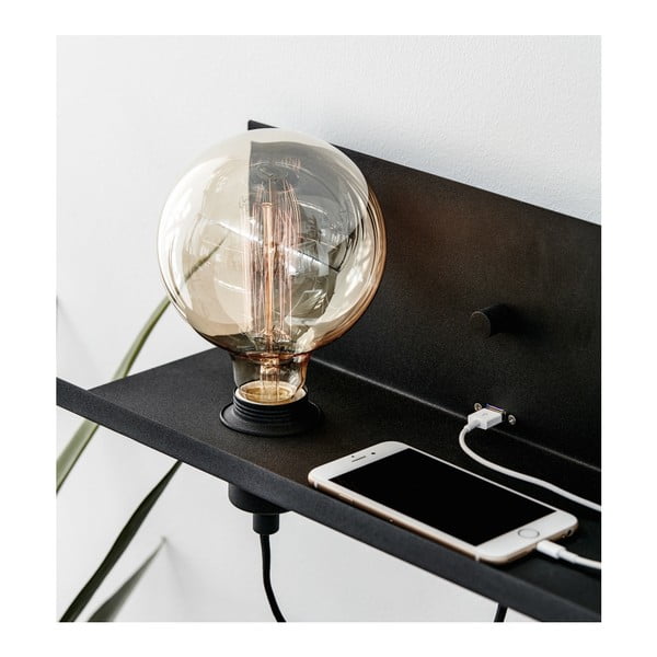 Multi fekete fali lámpa USB töltőállomással - Markslöjd-image-2