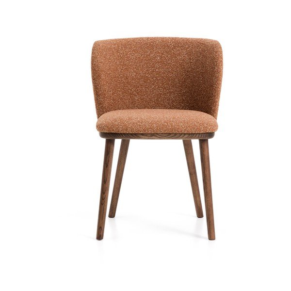 Terrakotta színű kárpitozott étkezőfotel Ciselia – Kave Home-image-3