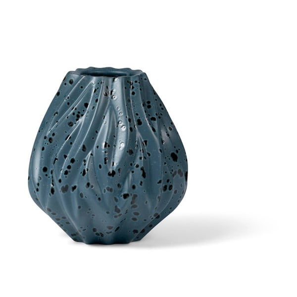 Flame kék porcelán váza, magasság 15 cm - Morsø