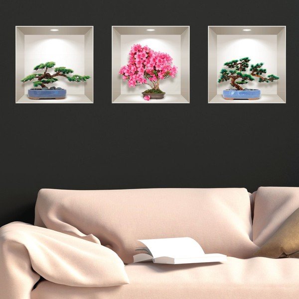 Natural and Colorful Bonsai 3 db-os 3D falmatrica szett - Ambiance-image-2
