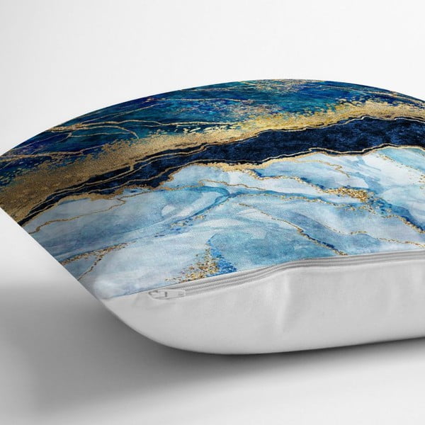 Marble With Blue párnahuzat, 45 x 45 cm - Minimalist Cushion Covers-image-1