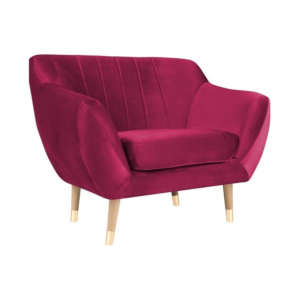 Benito rózsaszín bársony fotel - Mazzini Sofas-image-2