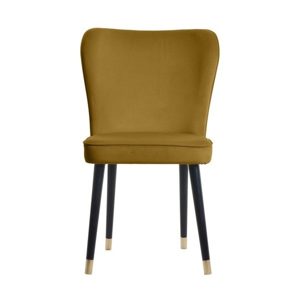 Odette French Velvet mustárbarna étkezőszék aranyszínű részletekkel - JohnsonStyle-image-2