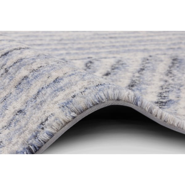 Világoskék gyapjú szőnyeg 200x300 cm Strokes – Agnella-image-2