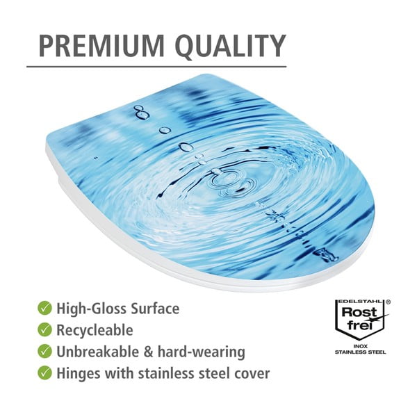 WC-ülőke automatikus záródással 38 x 45 cm Droplets – Wenko-image-4