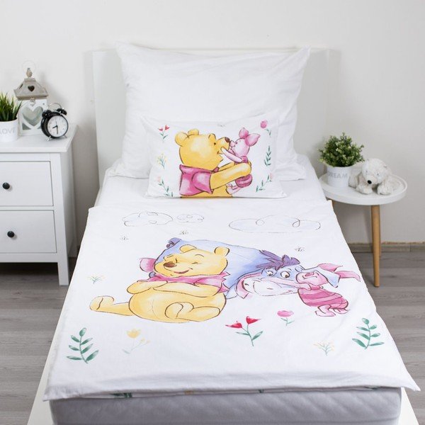 Pamut gyerek ágyneműhuzat babaágyhoz 100x135 cm Winnie the Pooh "Pooh Hugs" – Jerry Fabrics-image-1