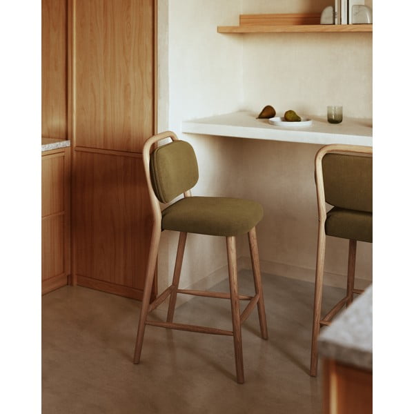 Khaki bárszék (ülésmagasság 66 cm) Helda – Kave Home-image-2
