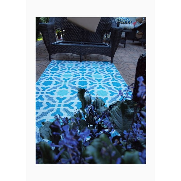 Seville kék-szürke kétoldalas kültéri szőnyeg újrahasznosított műanyagból, 150 x 240 cm - Fab Hab-image-4