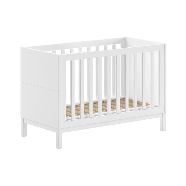 Fehér borovi fenyő babaágy 60x120 cm Eva – Vipack