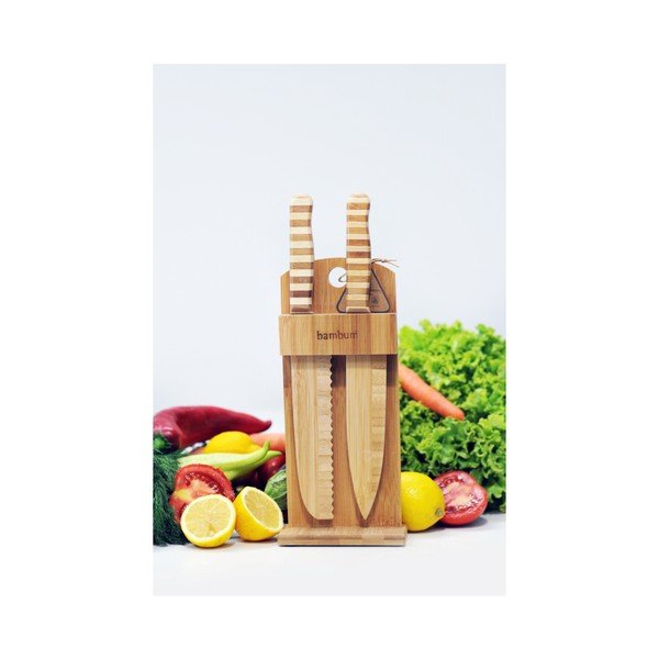 Chapati bambuszállvány 2 db késsel - Bambum-image-1
