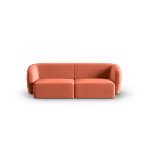 Rózsaszín bársony kanapé 188 cm Paolo – Milo Casa