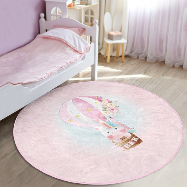 Rózsaszín gyerek szőnyeg ø 80 cm Comfort – Mila Home-image-3
