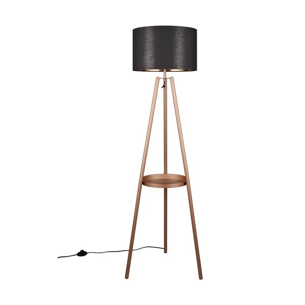 Barna állólámpa polccal (magasság 152 cm) Colette – Reality