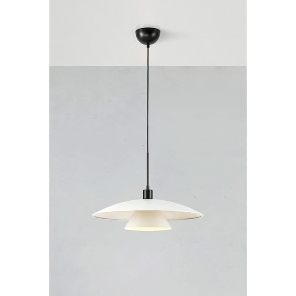 Fekete-fehér függőlámpa fém búrával ø 50 cm Millinge – Markslöjd-image-1