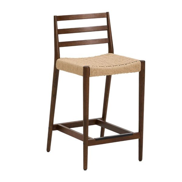 Barna-natúr színű tölgyfa bárszék (ülésmagasság 65 cm) Analy – Kave Home