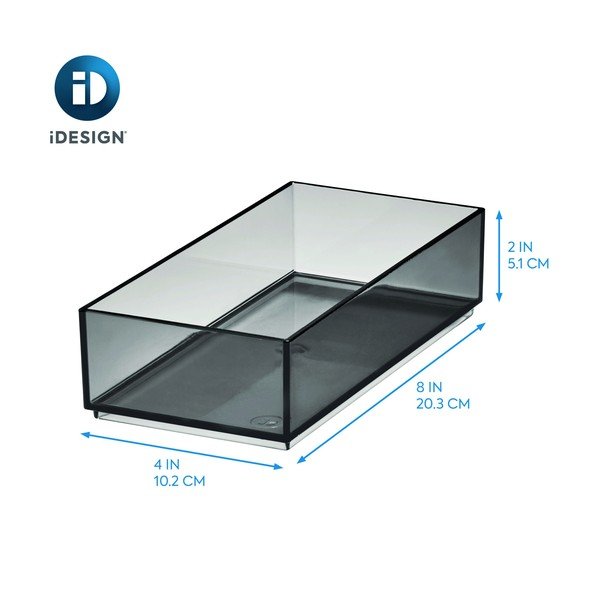 Matt fekete újrahasznosított műanyag fürdőszobai rendszerező kozmetikumokhoz – iDesign-image-4