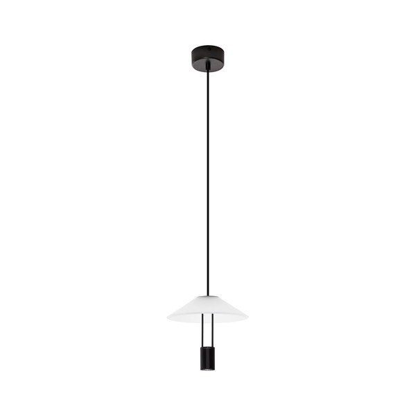 Matt fekete alumínium LED függőlámpa akrilüveg búrával ø 22 cm Anafi – Nova Luce