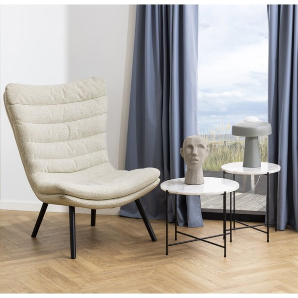 Kerek tárolóasztal márvány asztallappal ø 52 cm Avila – Actona-image-1