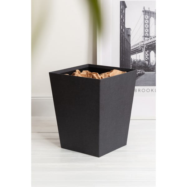 Fekete szemetes Sofia Canvas Paper Laminate – Bigso-image-1