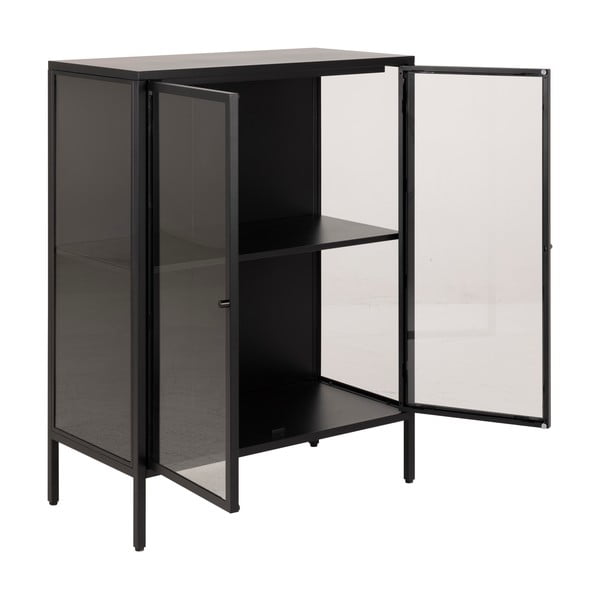 Newcastle fekete fém tálalószekrény, 80 x 99 cm - Actona-image-3