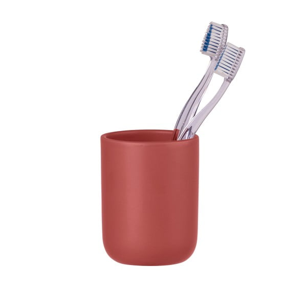Piros kerámia fogkefetartó pohár Olinda – Allstar