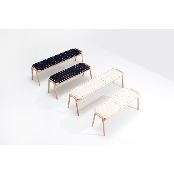 Fehér-natúr színű pad Klupa - Gazzda-image-3