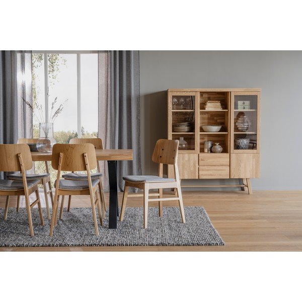 Natúr színű tölgyfa tálalószekrény 130x150 cm Brooklyn - Rowico-image-3