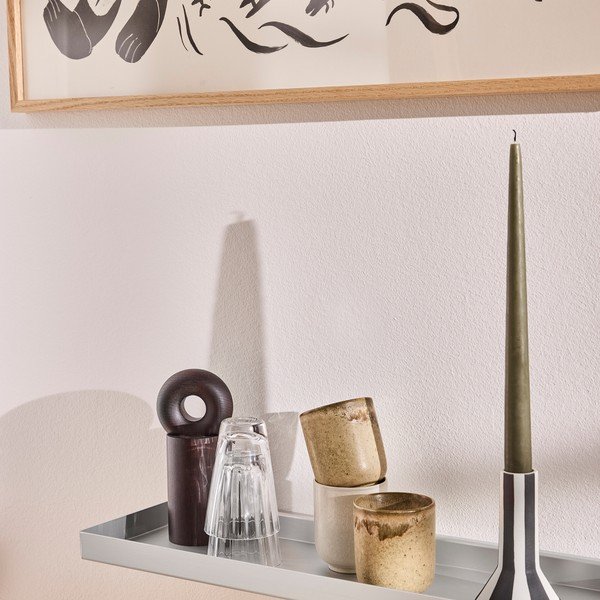 Ezüstszínű fém fali polc 50 cm Bakku – OYOY Living Design-image-2