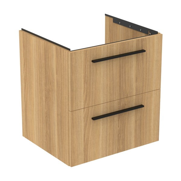 Natúr színű fali mosdó alatti szekrény tölgyfa dekorral 60x63 cm i.Life B – Ideal Standard-image-4