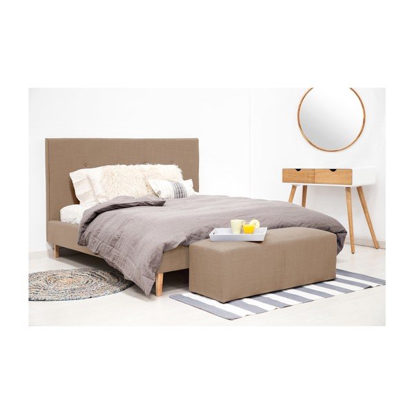 Kent Linen barna ágy, 200 x 140 cm - Vivonita-image-4