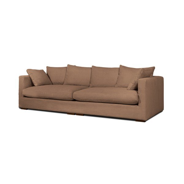 Világosbarna kordbársony kanapé 266 cm Comfy – Scandic-image-2