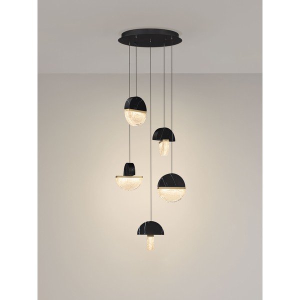Fekete fém LED dimmelhető függőlámpa ø 46 cm Dorin – Nova Luce-image-4